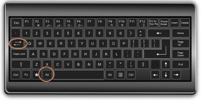 klávesnice ALt Tab