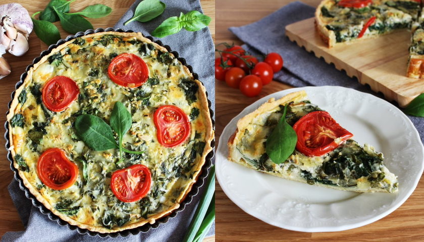 špenátový quiche
