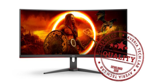 Zakřivený herní monitor AOC CU34G2XE AVERIA TECHLAB