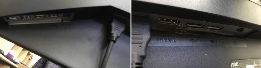 AOC CU34G2XP-BK porty