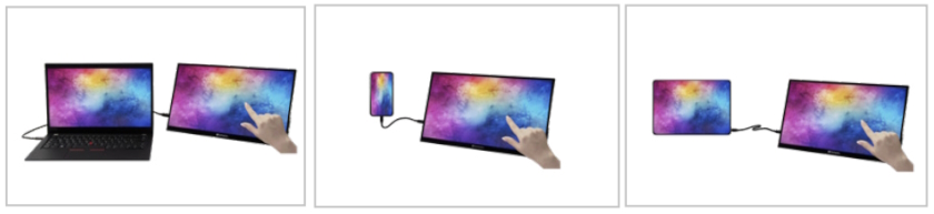 Přenosné dotykové 4K monitory Verbatim konektivita