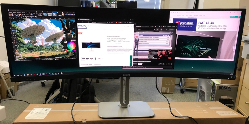Zakřivený monitor Philips 49B2U6900CH live
